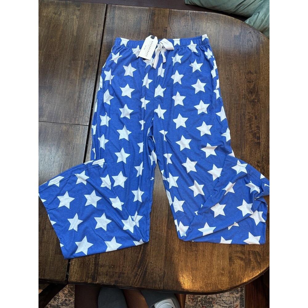 Boxercraft Blue White Star Print Lounge Pajama Pants NWT Size Medium